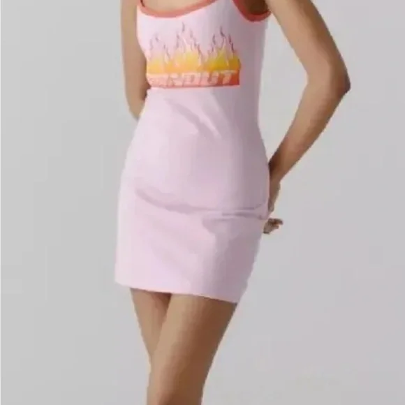 Urban Outfitters Burnout Tank Top Dress -  Pink Size XS - Like New - Picture 4 of 6